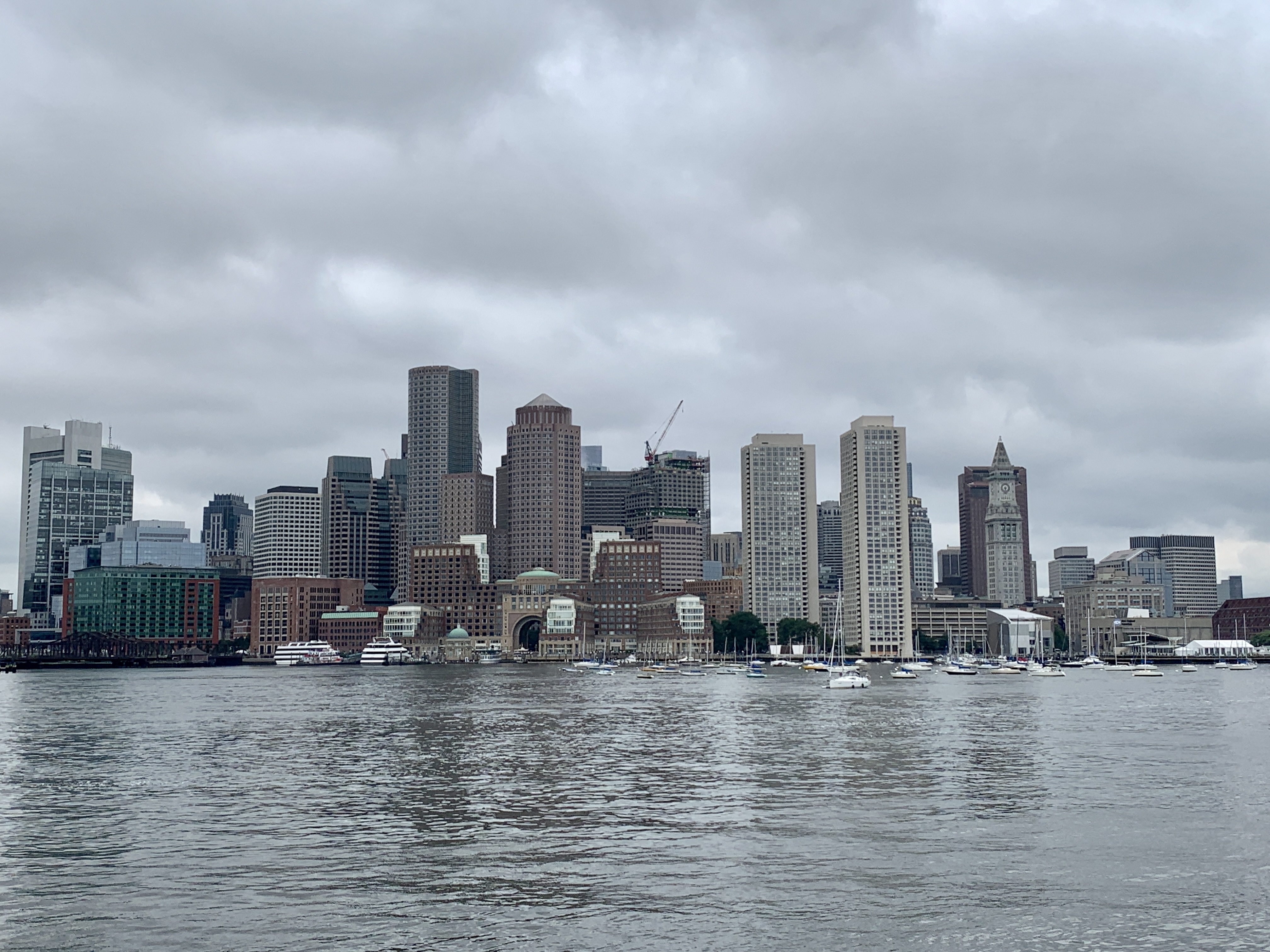 View of Boston skyline from Ferry